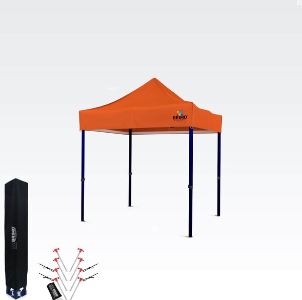 BRIMO Rozkladací stánok 2x2m - bez 3 stien - Oranžová 38
