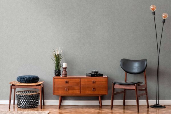 A.S. Création | Vliesová tapeta na stenu Smart Surfaces 39565-9 | 0,53 x 10,05 m | šedá