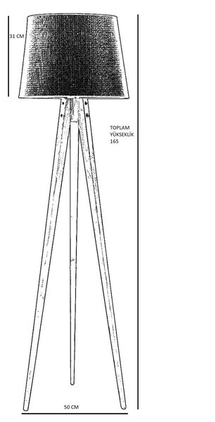 ASIR Stojacia lampa TRIPOD čierny orech