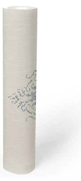 A.S. Création | Vliesová tapeta na stenu Luxury Wallpaper 31945-1 | 0,53 x 10,05 m | biela, metalická