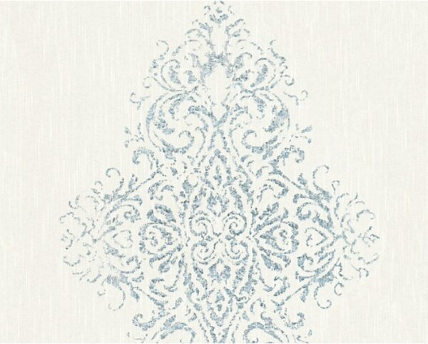 A.S. Création | Vliesová tapeta na stenu Luxury Wallpaper 31945-1 | 0,53 x 10,05 m | biela, metalická
