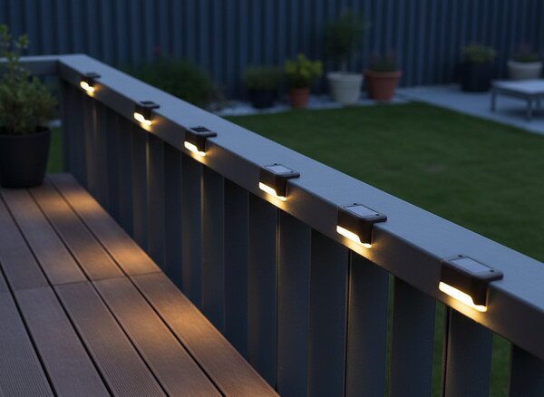Set štyroch solárnych LED svetiel na zábradlie TYRIVA SOL3729 (4 ks)