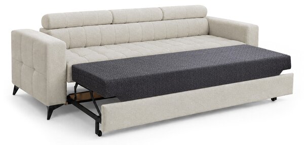 Sofa Nardo s funkciou spania - svetlý béžový šenil Vibe 06