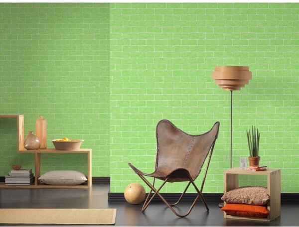 A.S. Création | Vliesová tapeta na stenu Club Tropicana 35981-3 | 0,53 x 10,05 m | zelená, biela