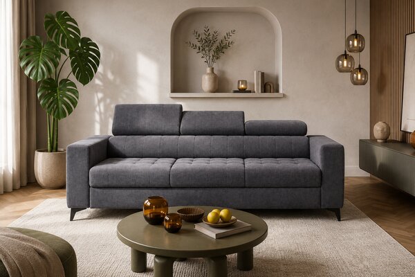 Sofa Nardo s funkciou spania - sivý šenil Vibe 95