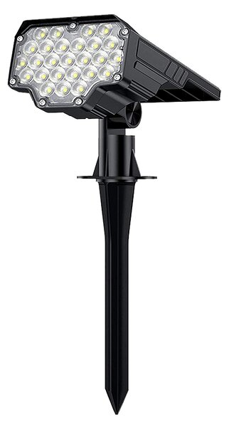 LED solárne svietidlo VIKING D26 IP65 9W 650lm 6000K čierne