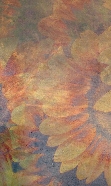 DIMEX | Vliesové fototapety na stenu Abstrakt slnečnice MS-2-0383 | 150 x 250 cm | žltá, oranžová