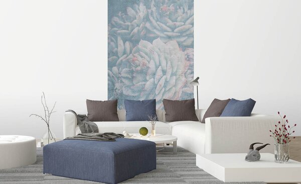 DIMEX | Vliesové fototapety na stenu Abstrakt aloe MS-2-0349 | 150 x 250 cm | modrá, zelená, ružová