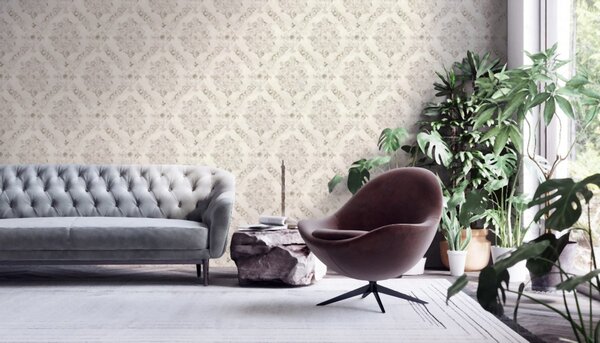 A.S. Création | Vliesová tapeta na stenu My Home My Spa 38707-2 | 0,53 x 10,05 m | biela, krémová