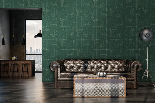 A.S. Création | Vliesová tapeta na stenu My Home My Spa 38699-3 | 0,53 x 10,05 m | zelená