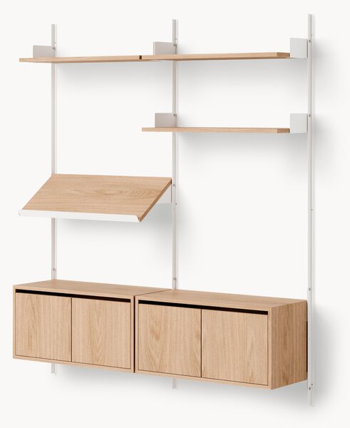 Veľký nástenný regál's úložným priestorom Living