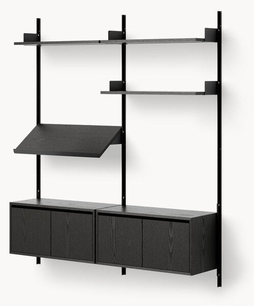 Veľký nástenný regál's úložným priestorom Living
