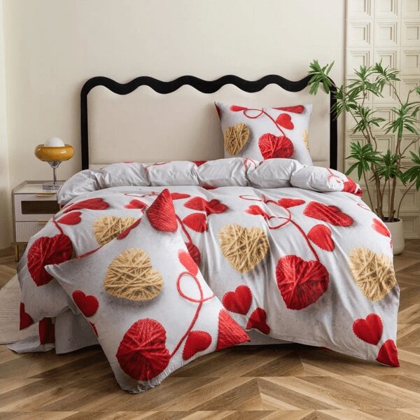 Obliečky z mikrovlákna VELHEART červené Rozmer obliečky: 2 ks 70 x 80 cm | 160 x 200 cm