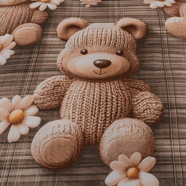 Obliečky z mikrovlákna SPRING BEAR hnedé Rozmer obliečky: 70 x 80 cm | 140 x 200 cm