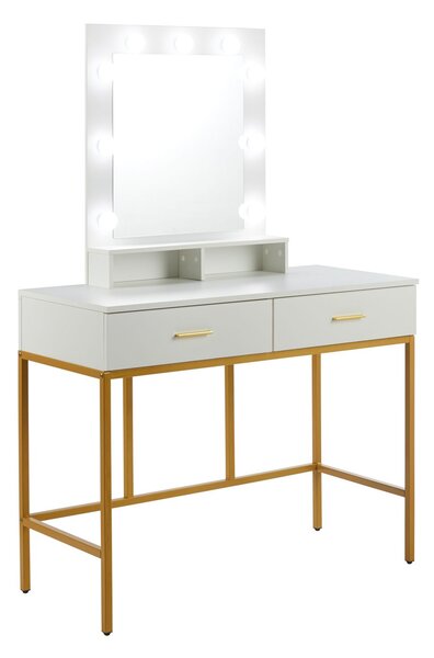 Dekorstudio Elegantný toaletný stolík s LED osvetlením LUMIERE GOLD