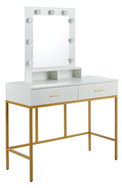 Dekorstudio Elegantný toaletný stolík s LED osvetlením LUMIERE GOLD