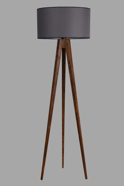 ASIR Stojacia lampa LAMBADER orech sivá