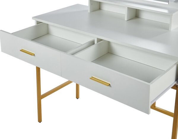 Dekorstudio Elegantný toaletný stolík s LED osvetlením LUMIERE GOLD
