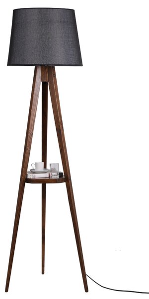 ASIR Stojacia lampa LAMBADER čierny orech