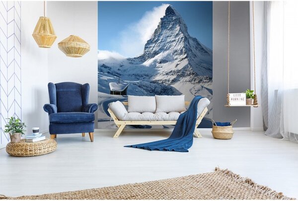DIMEX | Vliesová fototapeta na stenu Matterhorn MS-3-0073 | 225 x 250 cm | biela, modrá