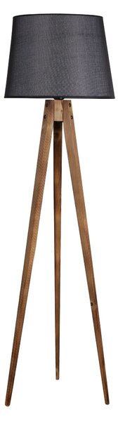 ASIR Stojacia lampa LAMBADER hnedá čierna