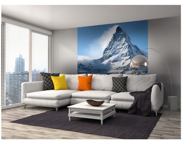 DIMEX | Vliesová fototapeta na stenu Matterhorn MS-3-0073 | 225 x 250 cm | biela, modrá