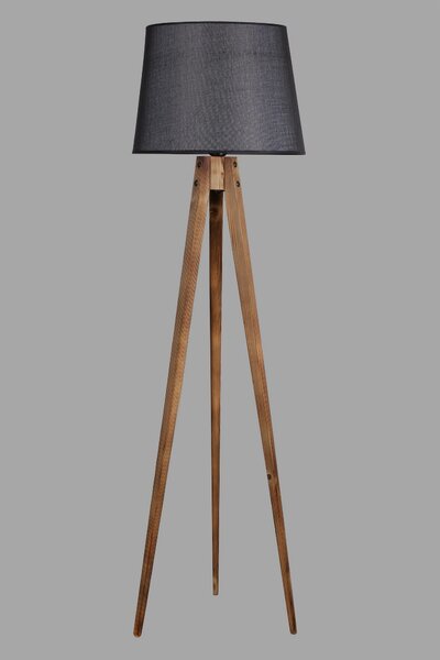 ASIR Stojacia lampa LAMBADER hnedá čierna