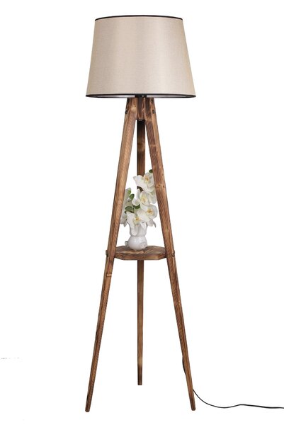 ASIR Stojacia lampa LAMBADER hnedá