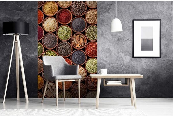 DIMEX | Vliesové fototapety na stenu Misky s korením MS-2-0243 | 150 x 250 cm | viacfarebná