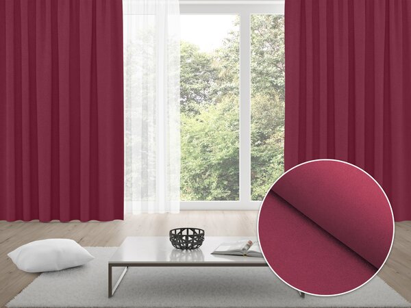Biante Zatemňovací záves Blackout BKS-414 Malinovo červený - šírka 140 cm 140x150 cm