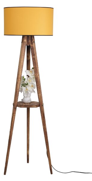 ASIR Stojacia lampa LAMBADER hnedá horčicová