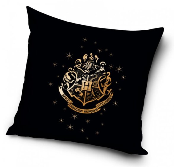 Carbotex Povlak na polštářek 40x40 cm - Harry Potter Erb Bradavic Gold