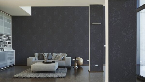 A.S. Création | Vliesová tapeta na stenu Designschungel 36082-6 | 0,53 x 10,05 m | metalická, šedá, čierna