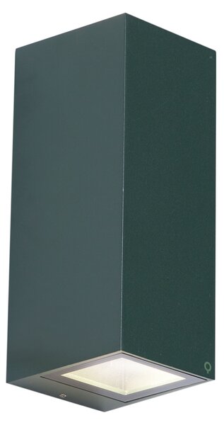 Moderné nástenné svietidlo tmavozelené 2-svetlá GU10 70mm IP54 - Baleno