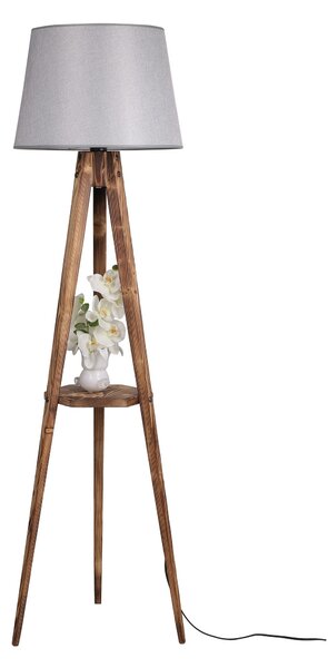 ASIR Stojacia lampa LAMBADER hnedá sivá