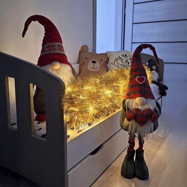 LED vianočná girlanda na stromček zlatá
