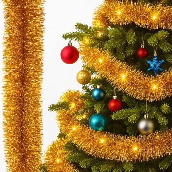 LED vianočná girlanda na stromček zlatá