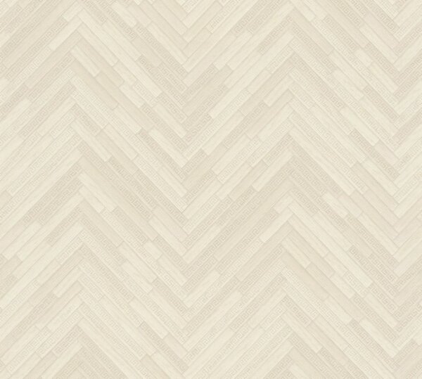 A.S. Création | Vliesová tapeta na stenu Versace 37051-5 | 0,70 x 10,05 m | krémová, metalická