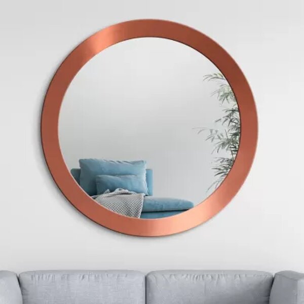 Zrkadlo Nordic Balde Copper o 90 cm