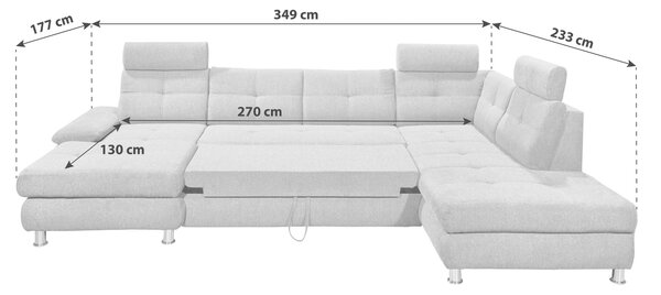 SEDACIA SÚPRAVA, textil, svetlosivá MID.YOU - Sedačky, Online Only