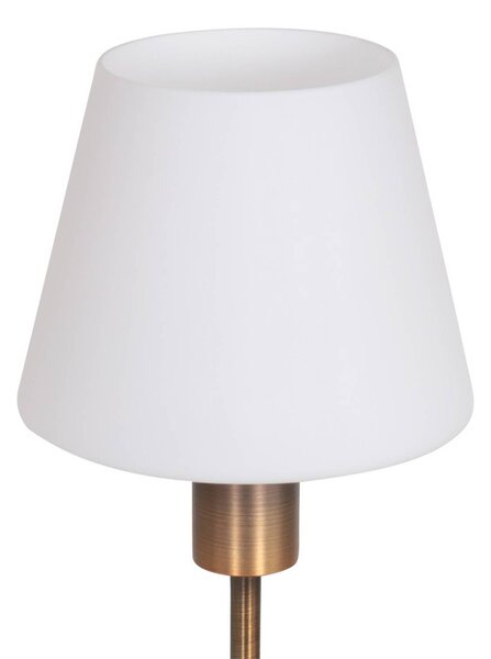 Steinhauer Stolová lampa Ancilla, bronzová, výška 33 cm, kov, sklo, E14, Hnedá / staromosadz, Obývacia izba / jedáleň, kov, Stojacie svietidlo
