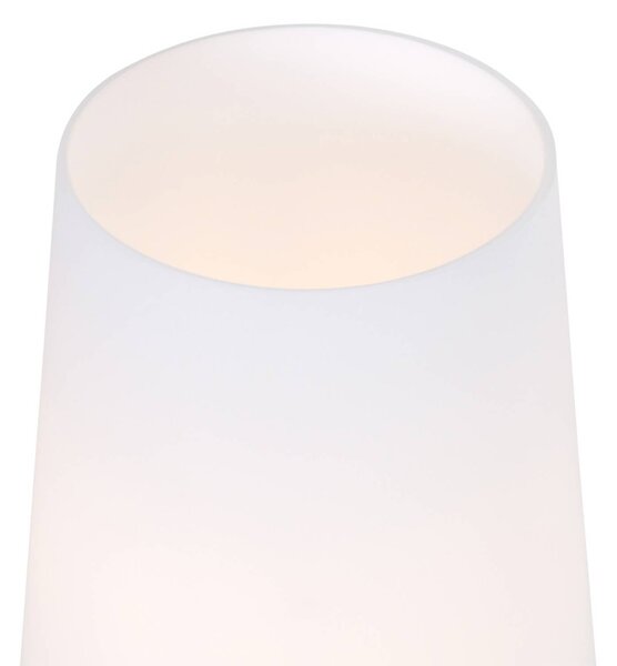 Stolová lampa Ancilla, oceľ, výška 26 cm, kov, sklo, E27, Hliník / sivá / zinok, Obývacia izba / jedáleň, kov, Stojacie svietidlo
