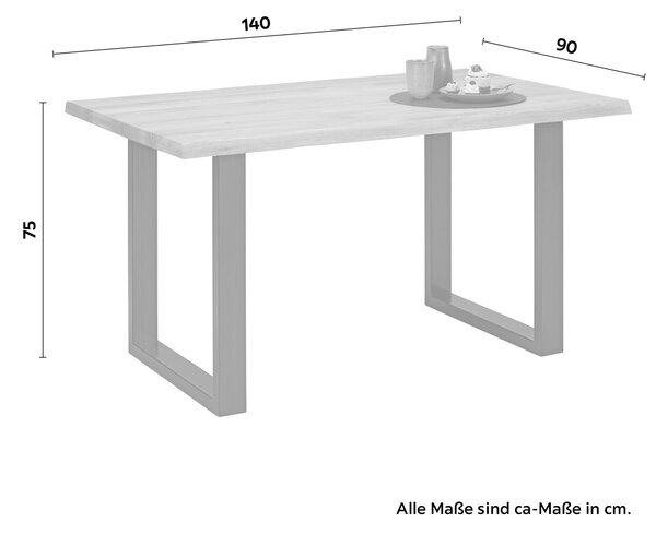 JEDÁLENSKÝ STÔL, divoký dub, farba duba, 140/90/75 cm Zandiara - Stoly