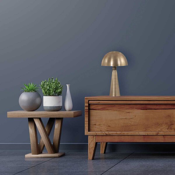 Stolová lampa Pimpernel, bronzová, kovová, výška 42 cm, E27, Hnedá / staromosadz, Obývacia izba / jedáleň, kov, Stojacie svietidlo