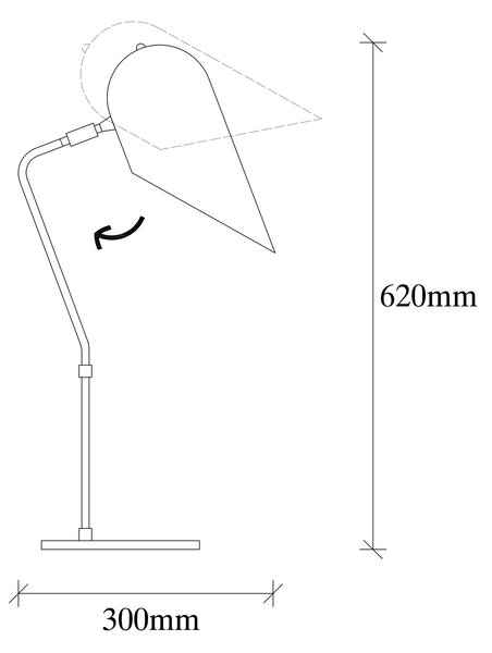 ASIR Stolná lampa KESIK čierna zlatá