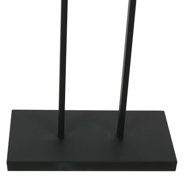 Stojacia lampa Stang, čierna/strieborný velúr, výška 160 cm, E27, Čierna, Obývacia izba / jedáleň, kov, Moderný, Stojaca lampa