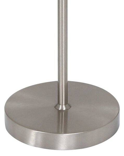 Stolová lampa Noor, oceľ/strieborný velúr, výška 50 cm, E27, Hliník / sivá / zinok, Obývacia izba / jedáleň, kov, Stojacie svietidlo