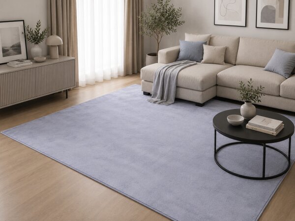 Protišmykový koberec PLUSH strieborný