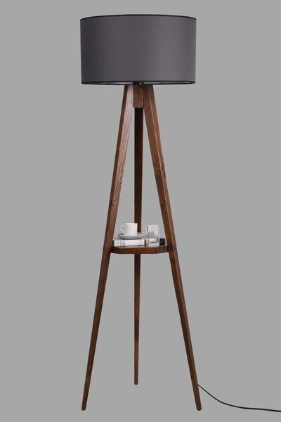 ASIR Stojacia lampa KOYU GRI orech sivá