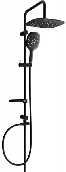 Mexen sprchový set X22 s hornou hlavicou 26x24cm, čierna, 798222291-70